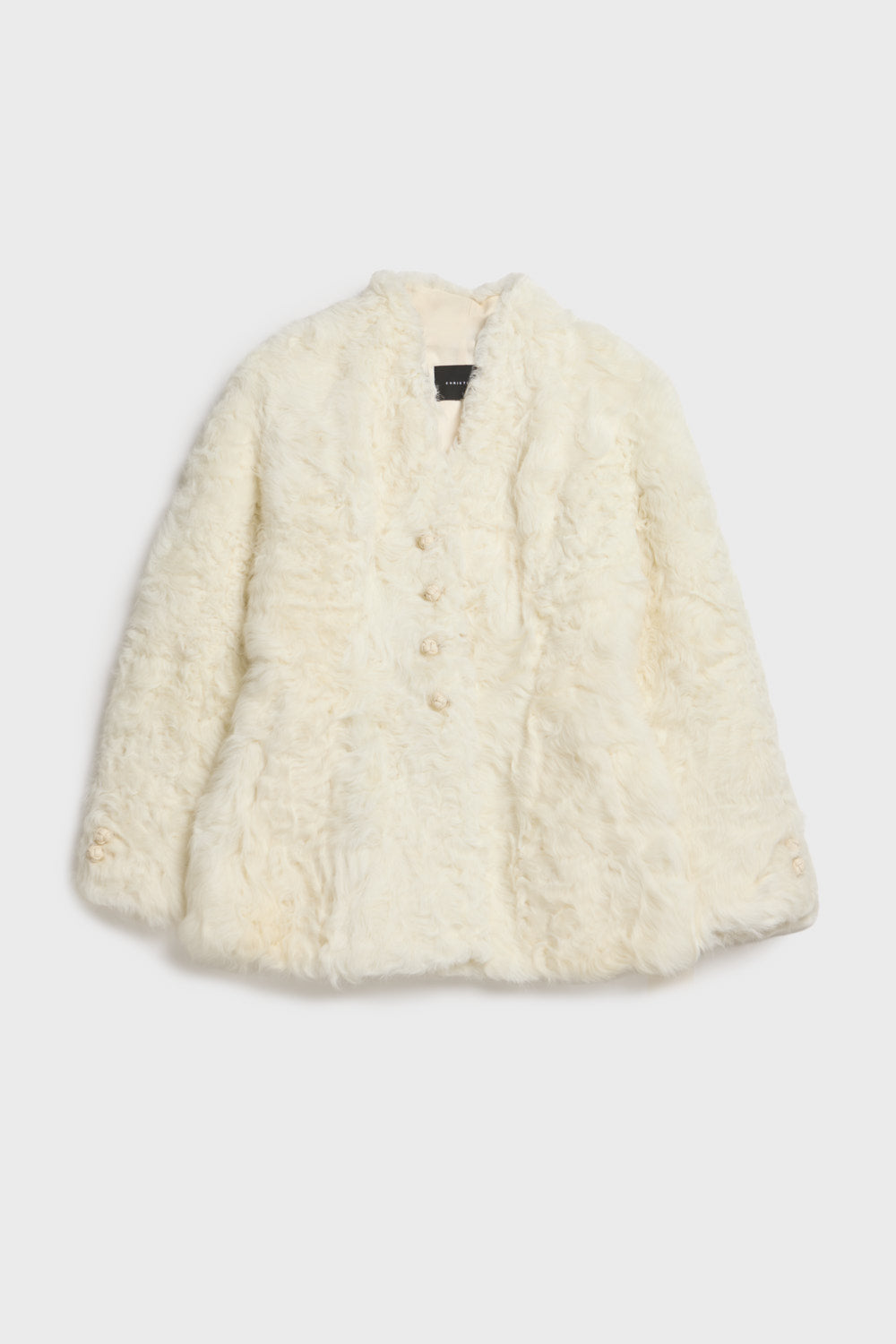 Christian Aks Adah Shearling Jacket Jackets 8002 Cream