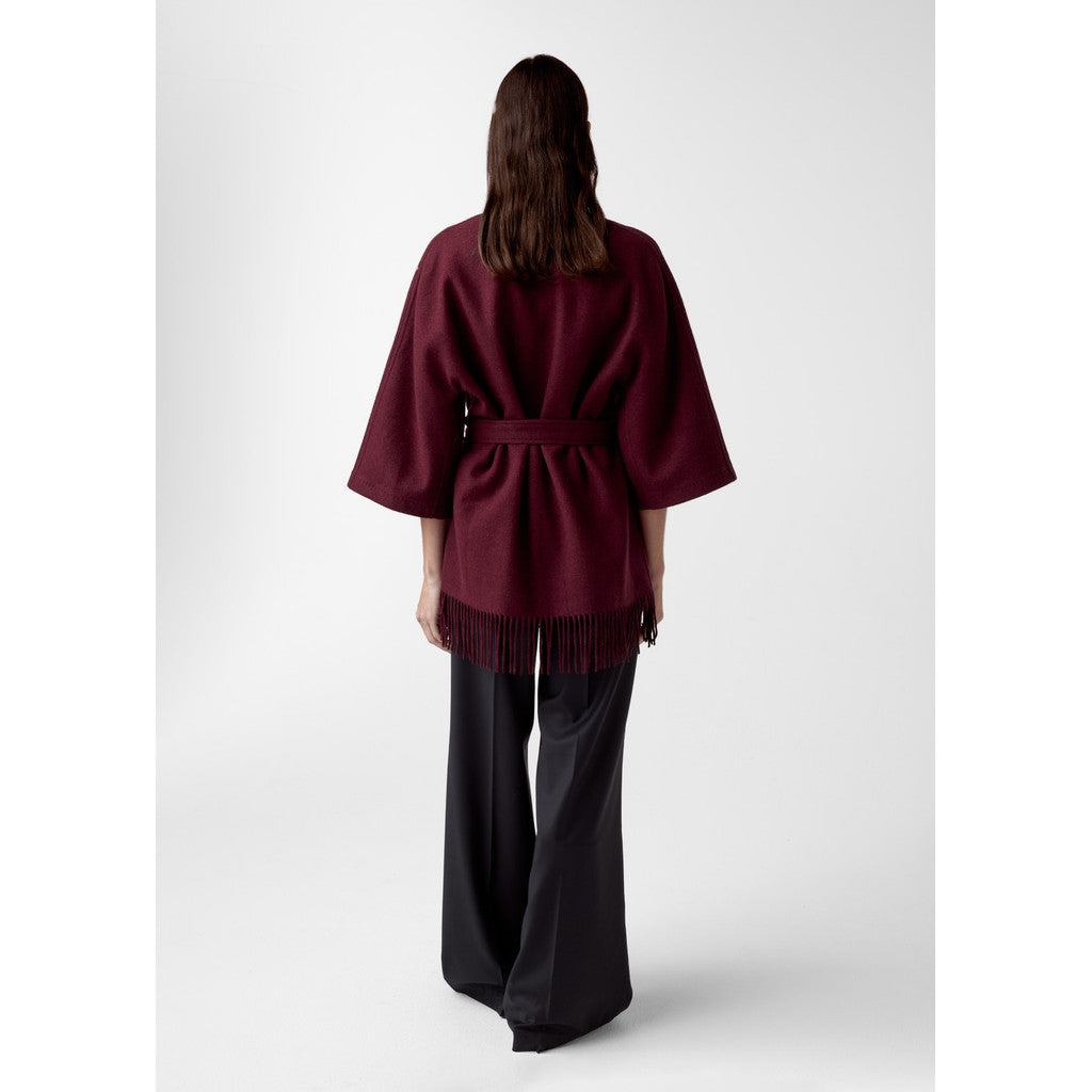 AKS LABEL Akila Lambswool Jacket Jackets 3056 Burgundy