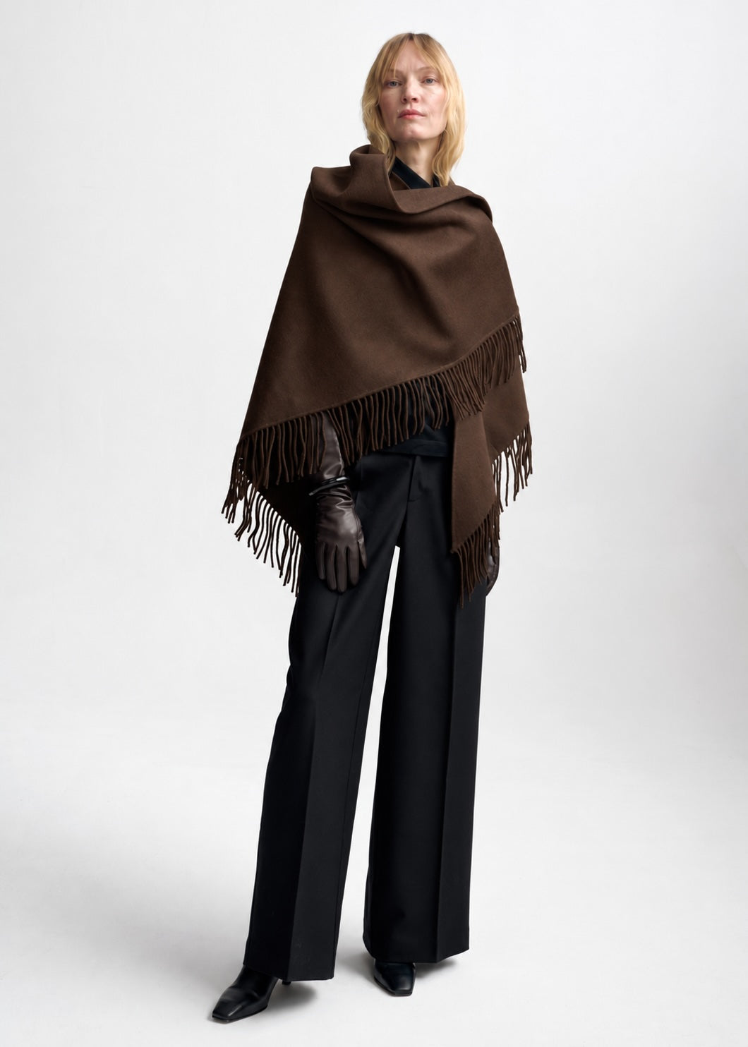 AKS LABEL International Alba Wool Scarf 09_Scarfs 8069 Espresso