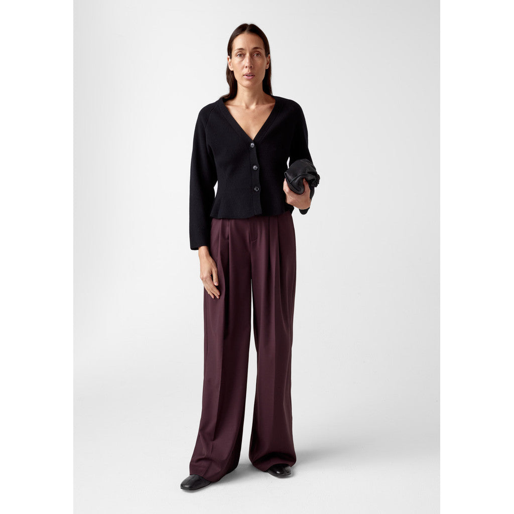 AKS LABEL Amelia wool trouser Trousers 3056 Burgundy