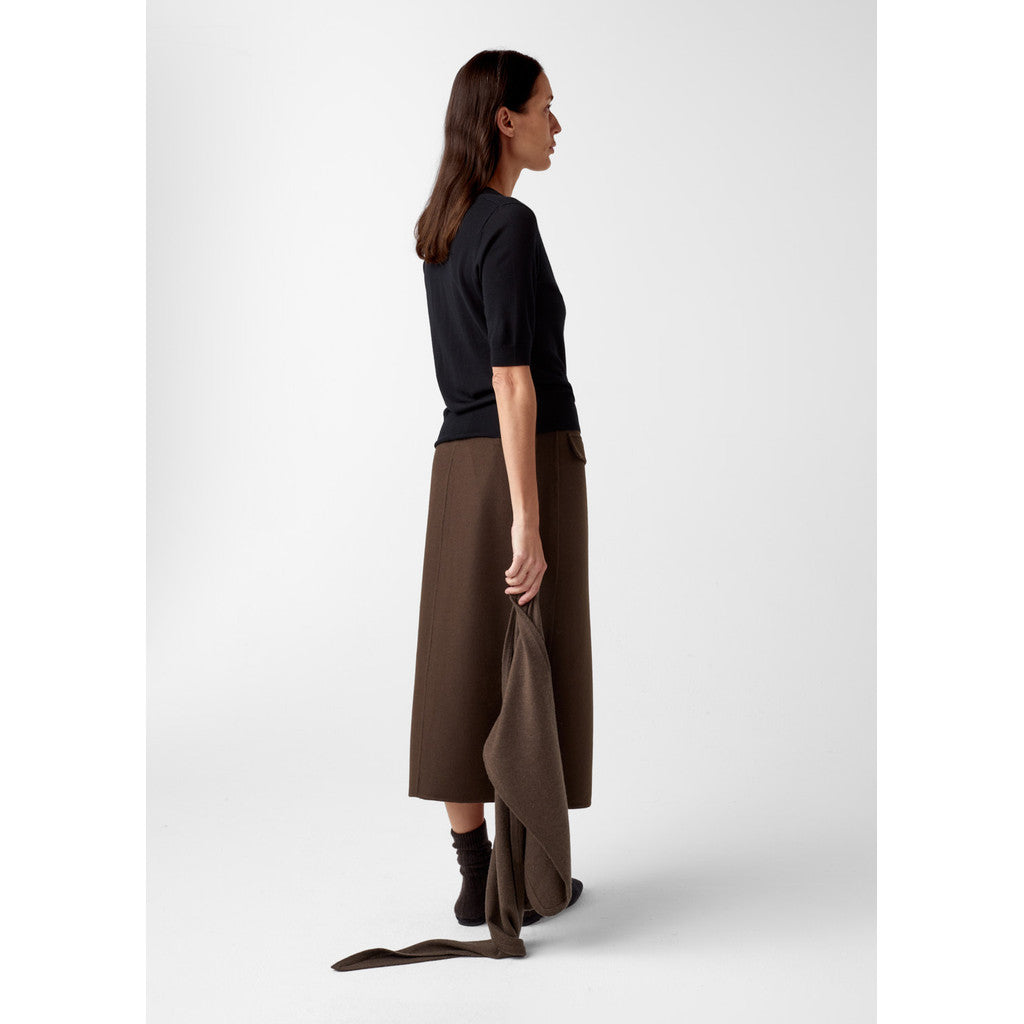 AKS LABEL Daisy Merino Cardigan Knitwear 9090 Black