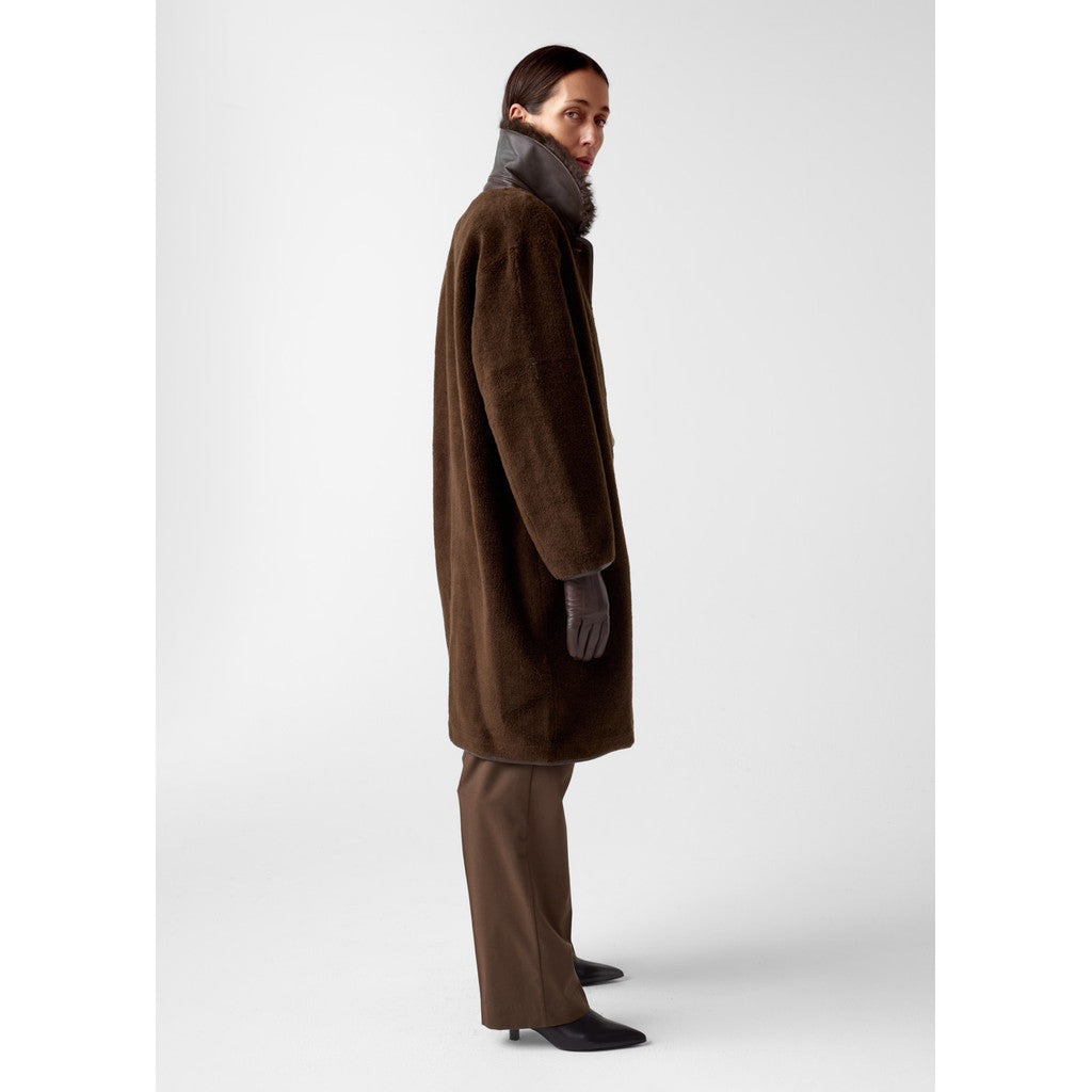 AKS LABEL Elda lamb fur coat Coats 8069 Espresso