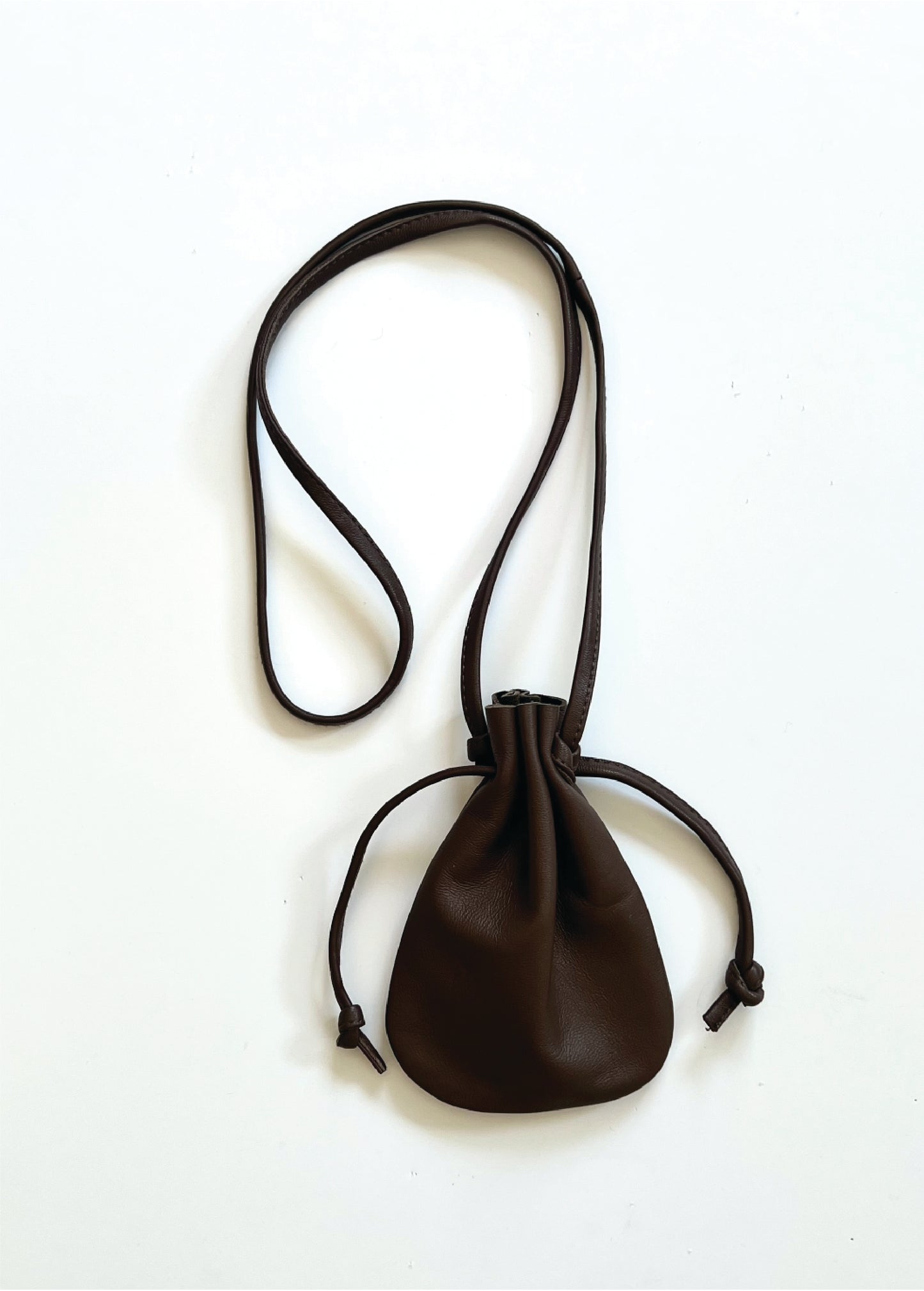 AKS LABEL Hira Leather Pouch Bags 8026 Cappucino