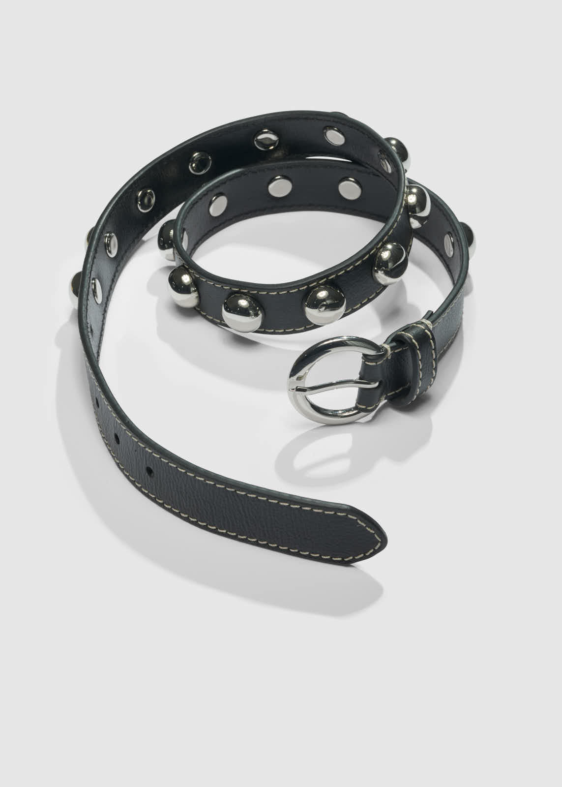 AKS LABEL International Jara Studed Belt 10_Belts 9090 Black