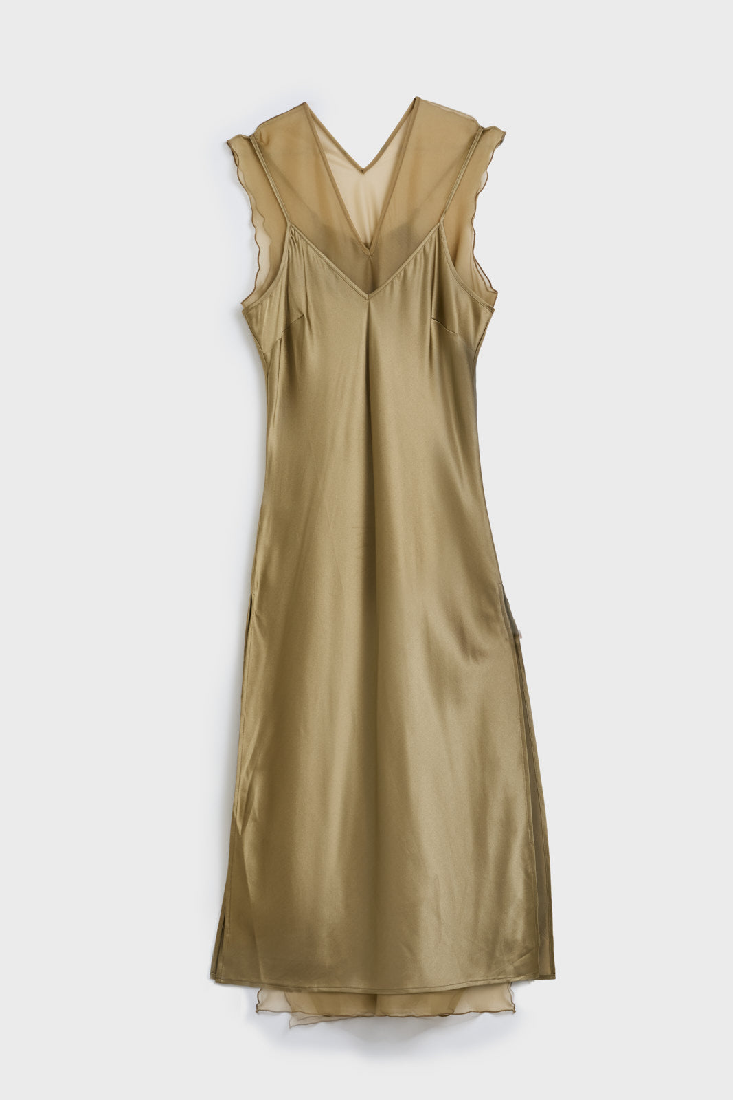 AKS LABEL Leonora silk dress Dresses 8024 Khaki