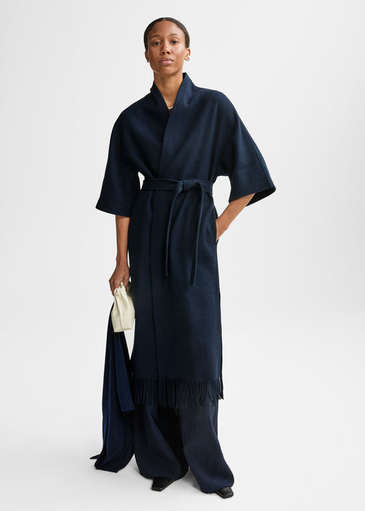 Christian Aks Mira Wool Cash Scarf Scarfs 5070 Navy