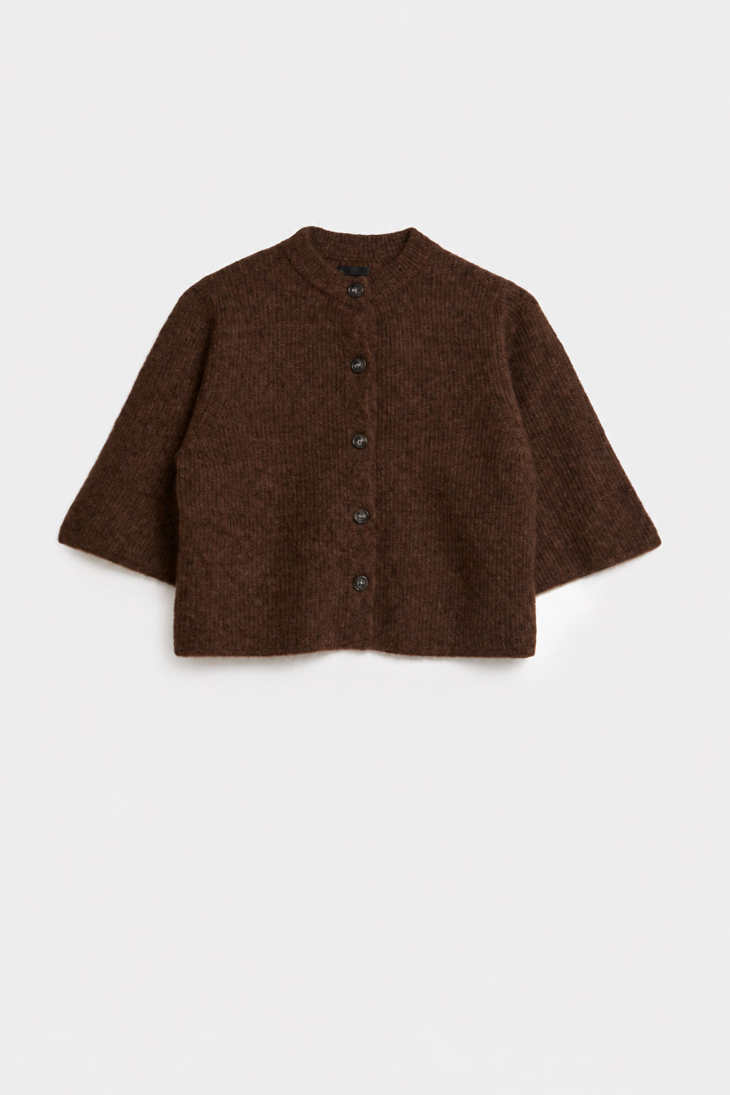 AKS LABEL International Nolita mohair cardigan 02_Knitwear 8069 Espresso