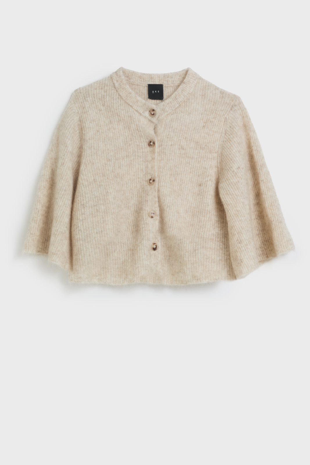 AKS LABEL Nolita mohair cardigan Knitwear 8012 Wheat