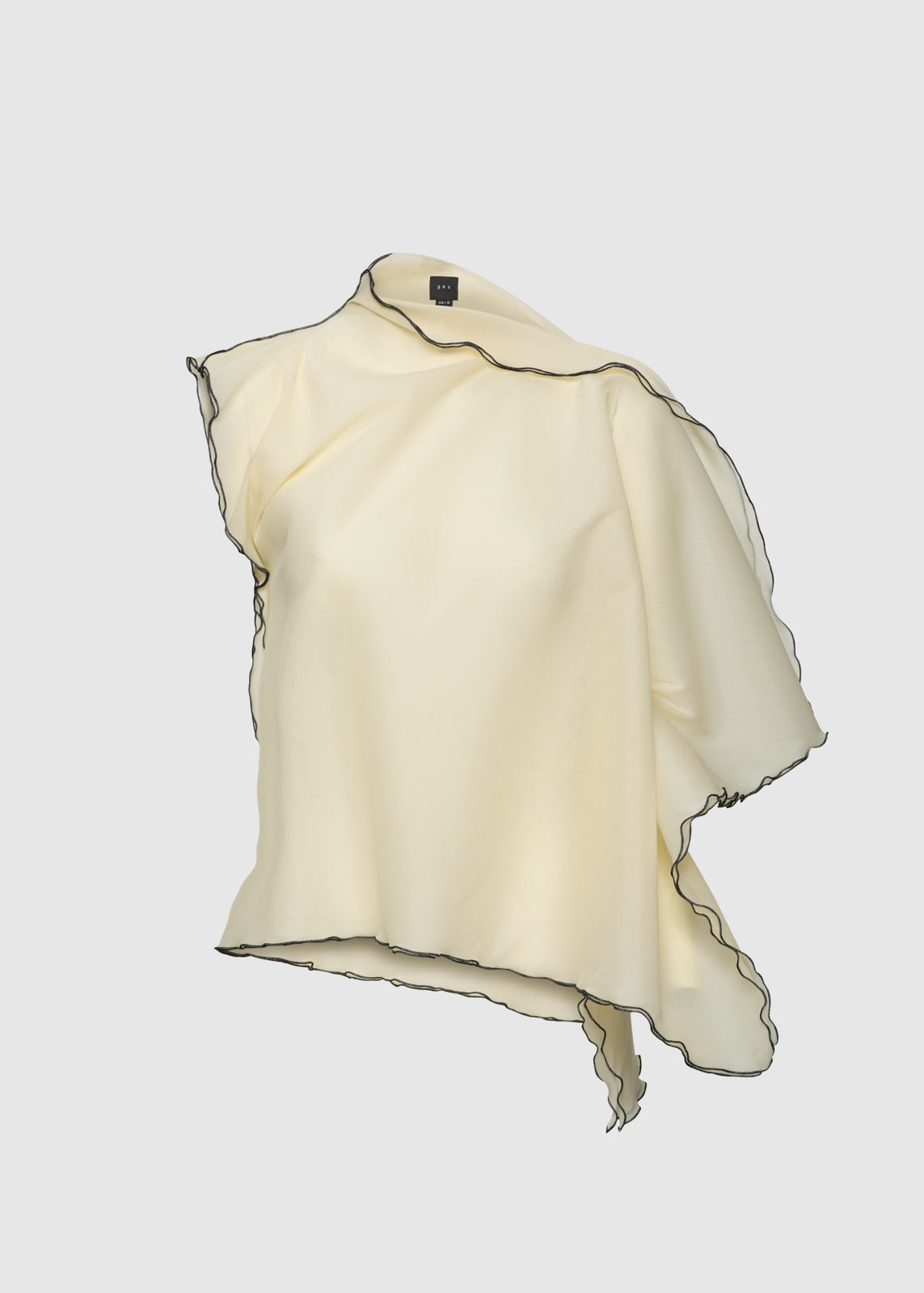 Christian Aks Wiomy silk top Tops 9023 Vanilla