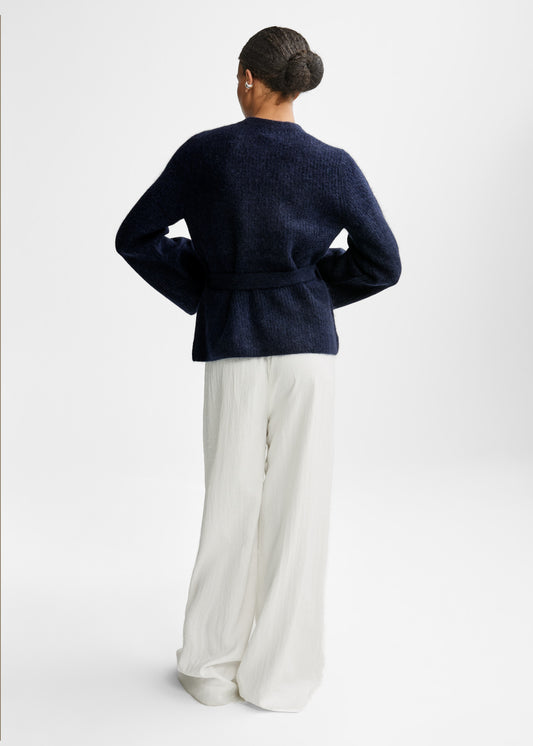 Christian Aks Zira Mohair Cardigan Knitwear 5070 Navy