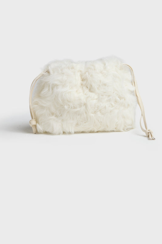 AKS LABEL International Aiya Small Shearling Bag 12_Bags 8002 Cream