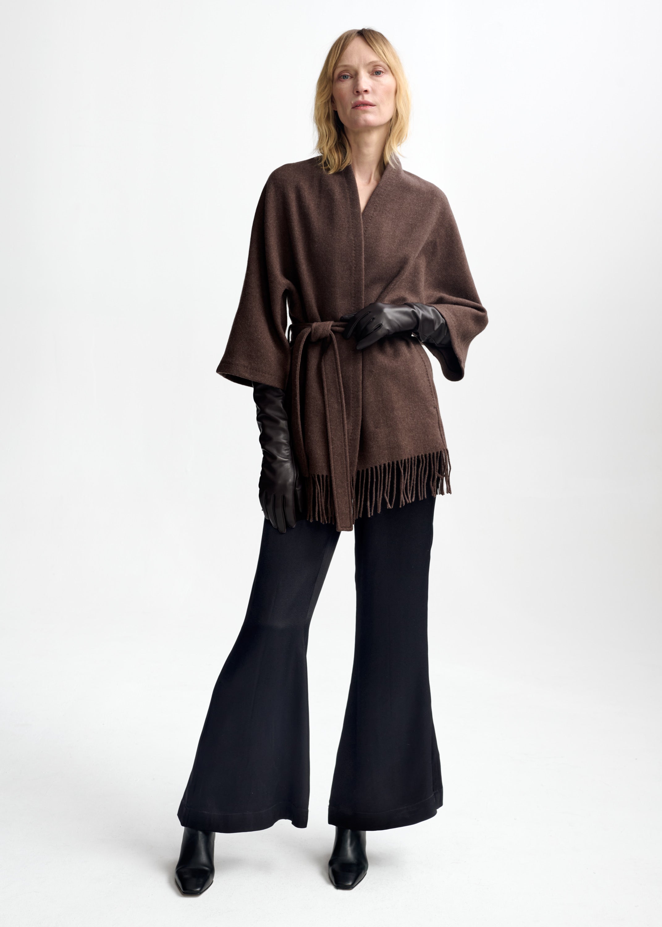 Akila Lambswool Jacket - Brown – AKS LABEL