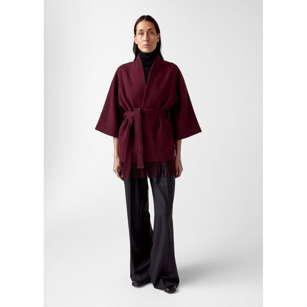 AKS LABEL Akila Lambswool Jacket Jackets 3056 Burgundy