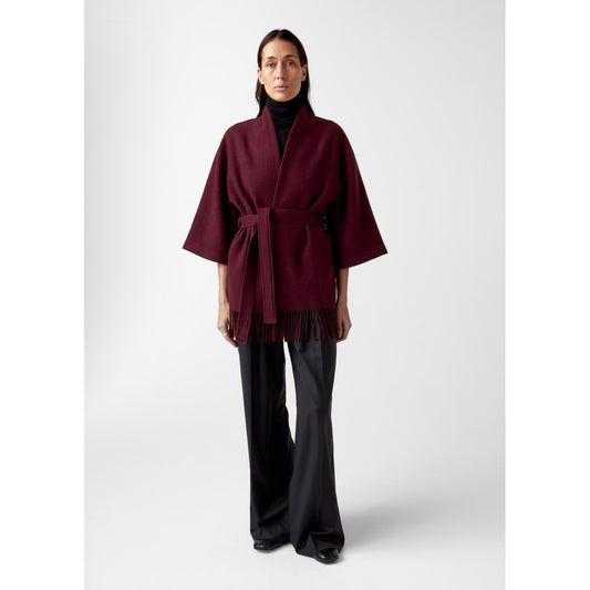 AKS LABEL Akila Lambswool Jacket Jackets 3056 Burgundy