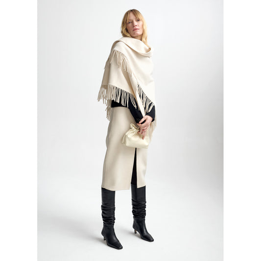 AKS LABEL Alba Wool Scarf Scarfs 9053 M. Grey Mel