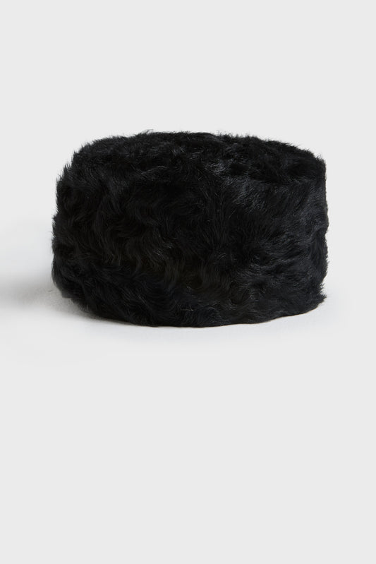 AKS LABEL International Alessia Shearling Hat 11_Hats 9090 Black