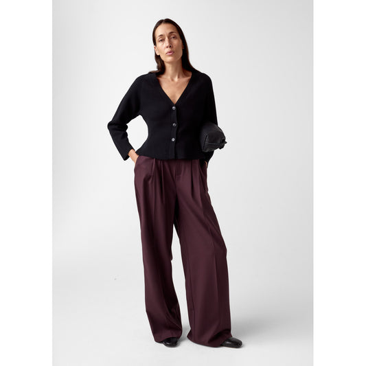 AKS LABEL Amelia wool trouser Trousers 3056 Burgundy