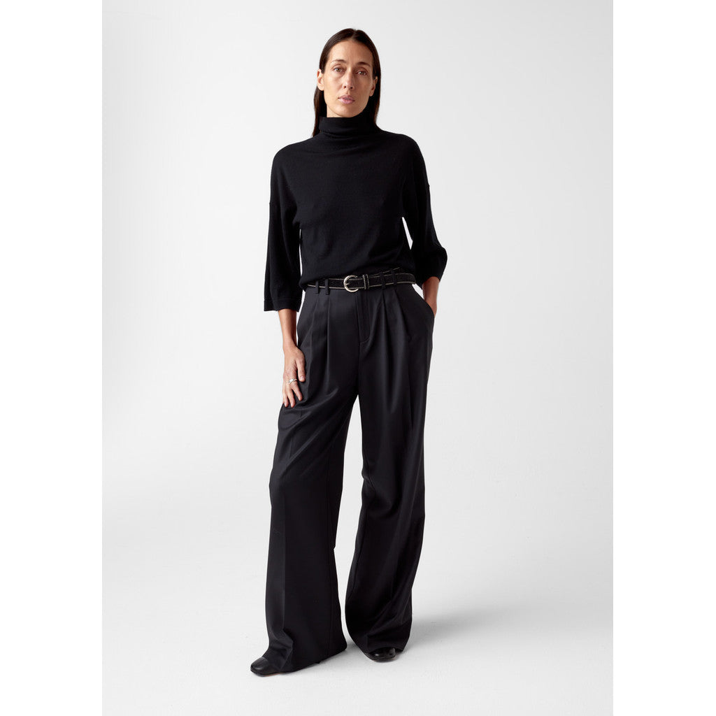 AKS LABEL Amelia wool trouser Trousers 9090 Black
