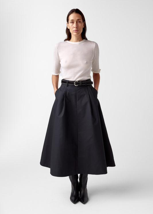 AKS LABEL International Anna Cotton Skirt 06_Skirts 9090 Black