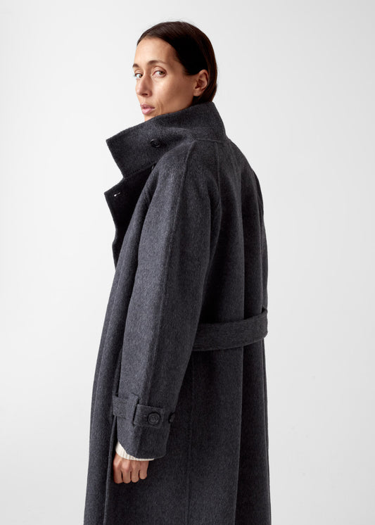 AKS LABEL International Carmella wool coat 01_Coats 9053 M. Grey Mel