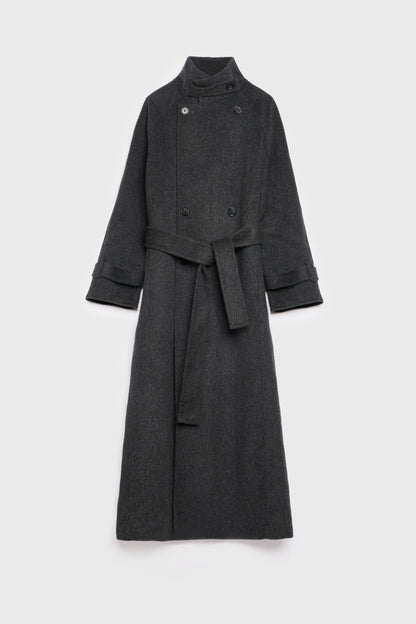 AKS LABEL International Carmella wool coat 01_Coats 9053 M. Grey Mel