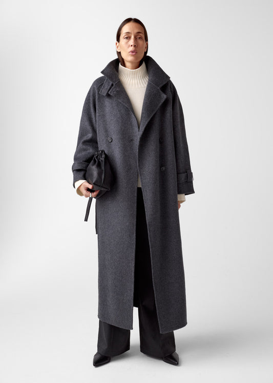 AKS LABEL International Carmella wool coat 01_Coats 9053 M. Grey Mel