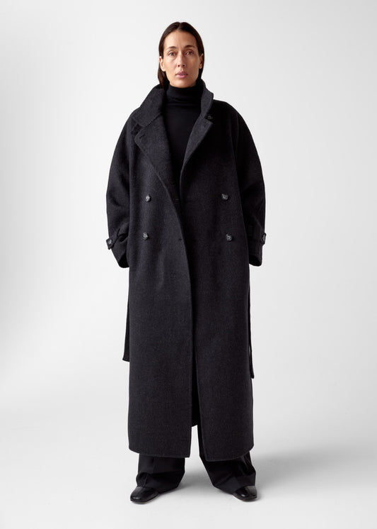 AKS LABEL International Carmella wool coat 01_Coats 9091 Black Mel