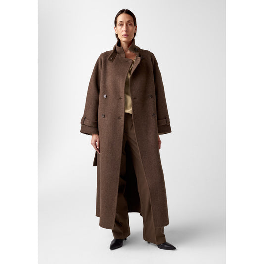 AKS LABEL Carmella wool coat Coats 8069 Espresso