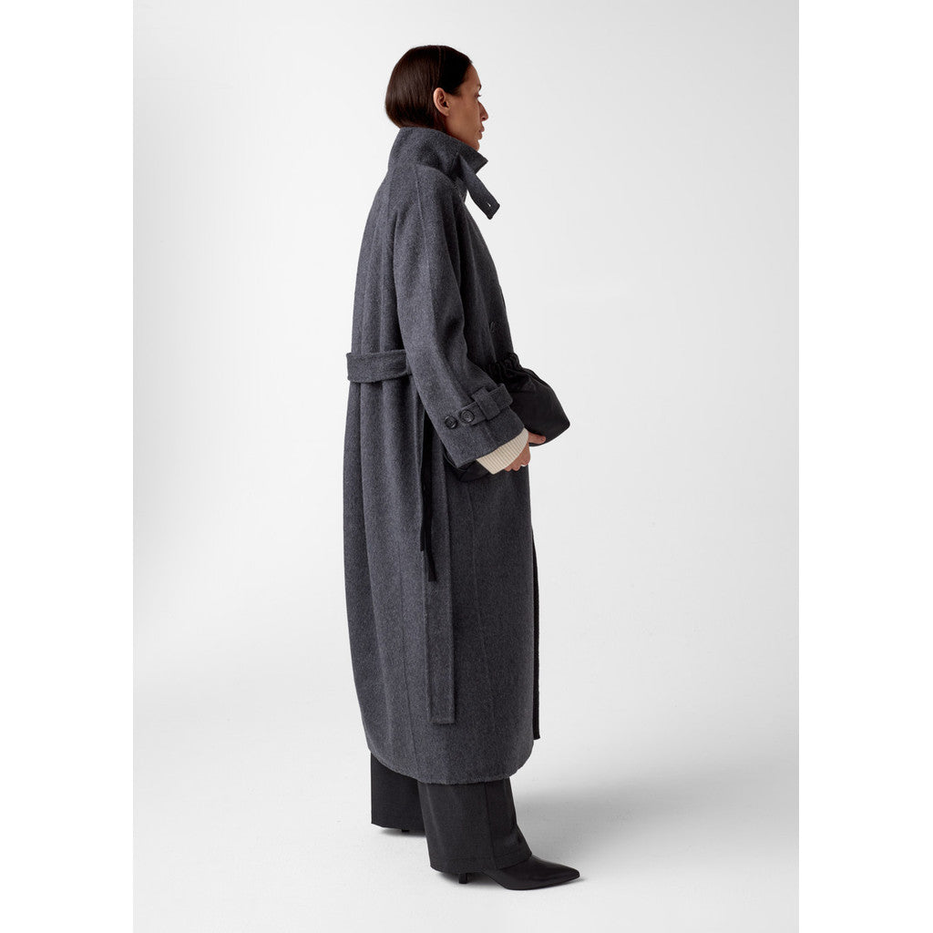 AKS LABEL Carmella wool coat Coats 9053 M. Grey Mel