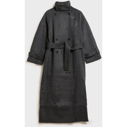 AKS LABEL Carmella wool coat Coats 9053 M. Grey Mel