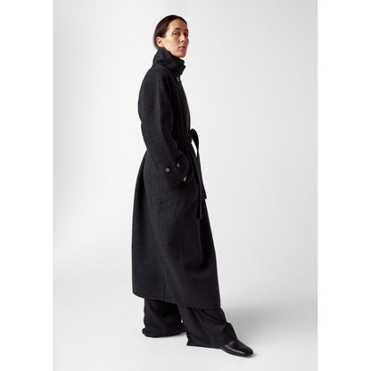 AKS LABEL Carmella wool coat Coats 9091 Black Mel