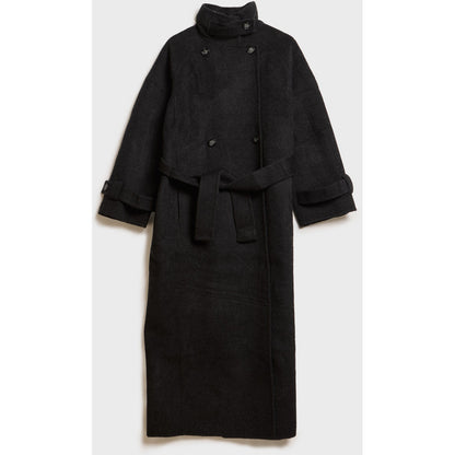 AKS LABEL Carmella wool coat Coats 9091 Black Mel