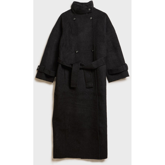 AKS LABEL Carmella wool coat Coats 9091 Black Mel