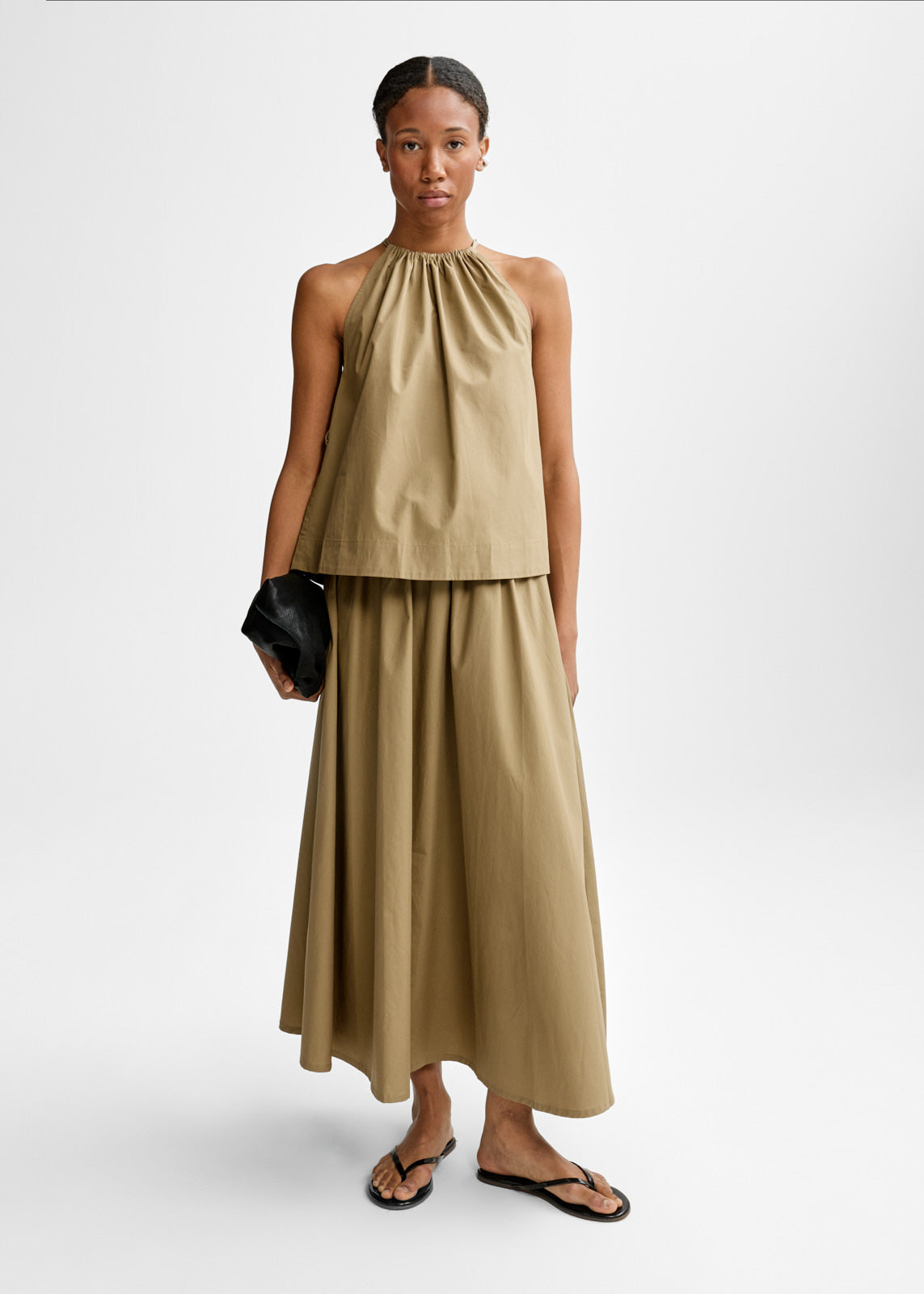 Christian Aks Daija Poplin Skirt Skirts 8068 Wood