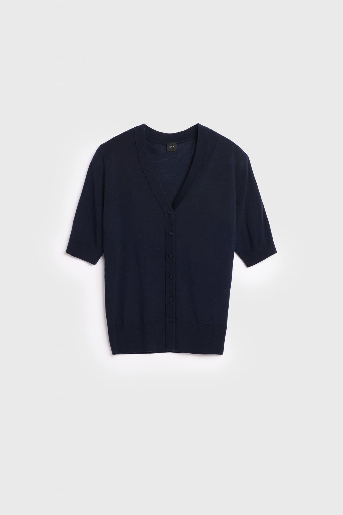 AKS LABEL International Daisy Merino Cardigan 02_Knitwear 5070 Navy