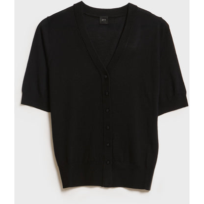 AKS LABEL Daisy Merino Cardigan Knitwear 9090 Black