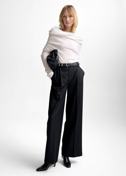AKS LABEL International Delphine Merino Top 02_Knitwear 9001 White