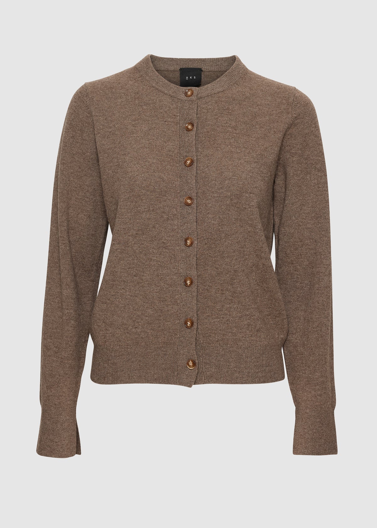 AKS LABEL International Diana wool cash cardigan 02_Knitwear 8069 Espresso