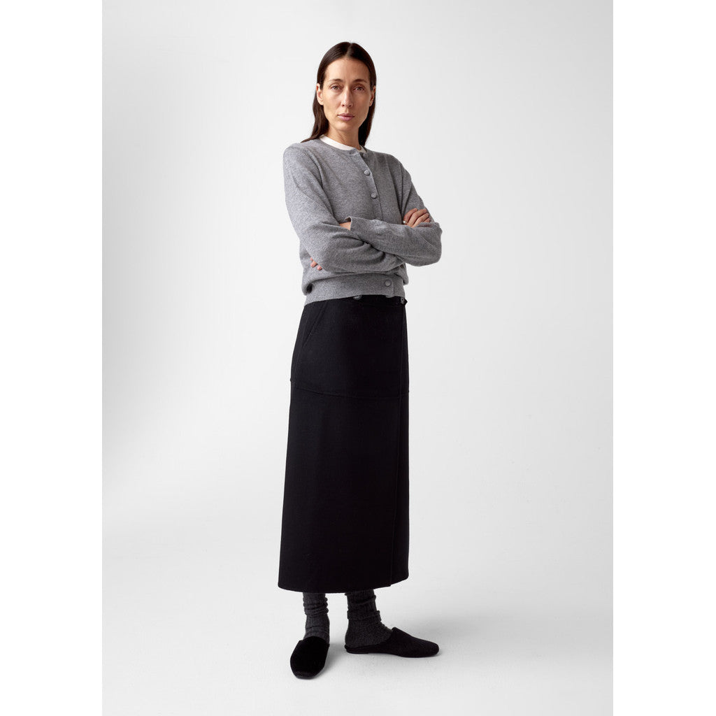 AKS LABEL Diana wool cash cardigan Knitwear 9053 M. Grey Mel