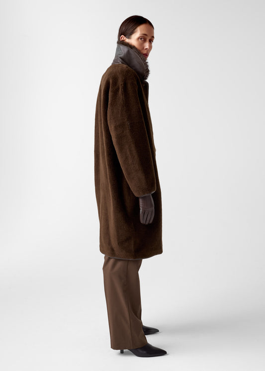 AKS LABEL International Elda lamb fur coat 01_Coats 8069 Espresso