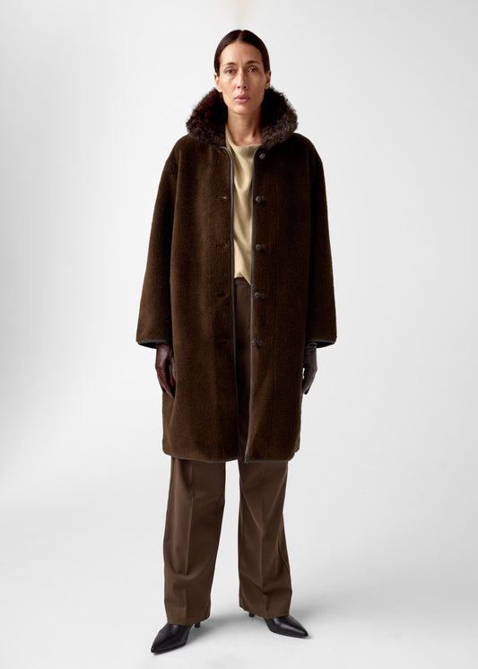 AKS LABEL International Elda lamb fur coat 01_Coats 8069 Espresso
