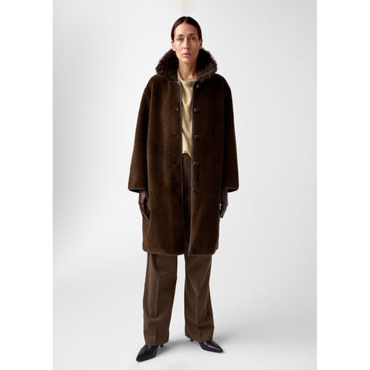 AKS LABEL Elda lamb fur coat Coats 8069 Espresso