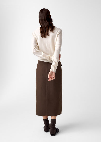 AKS LABEL International Elida cashmere polo 02_Knitwear 9003 Eggshell