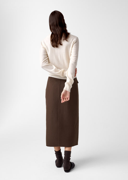 AKS LABEL International Elida cashmere polo 02_Knitwear 9003 Eggshell