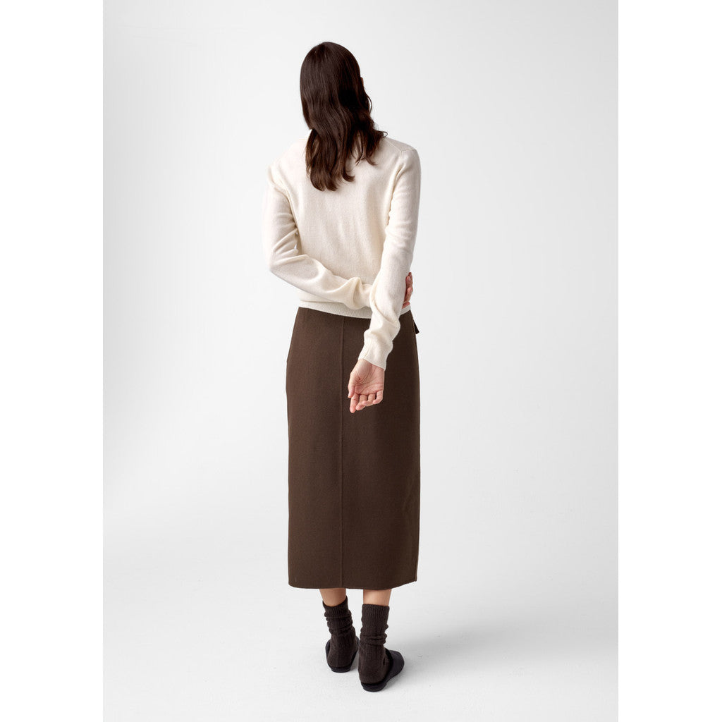 AKS LABEL Elida cashmere polo Knitwear 9003 Eggshell