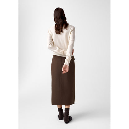 AKS LABEL Elida cashmere polo Knitwear 9003 Eggshell