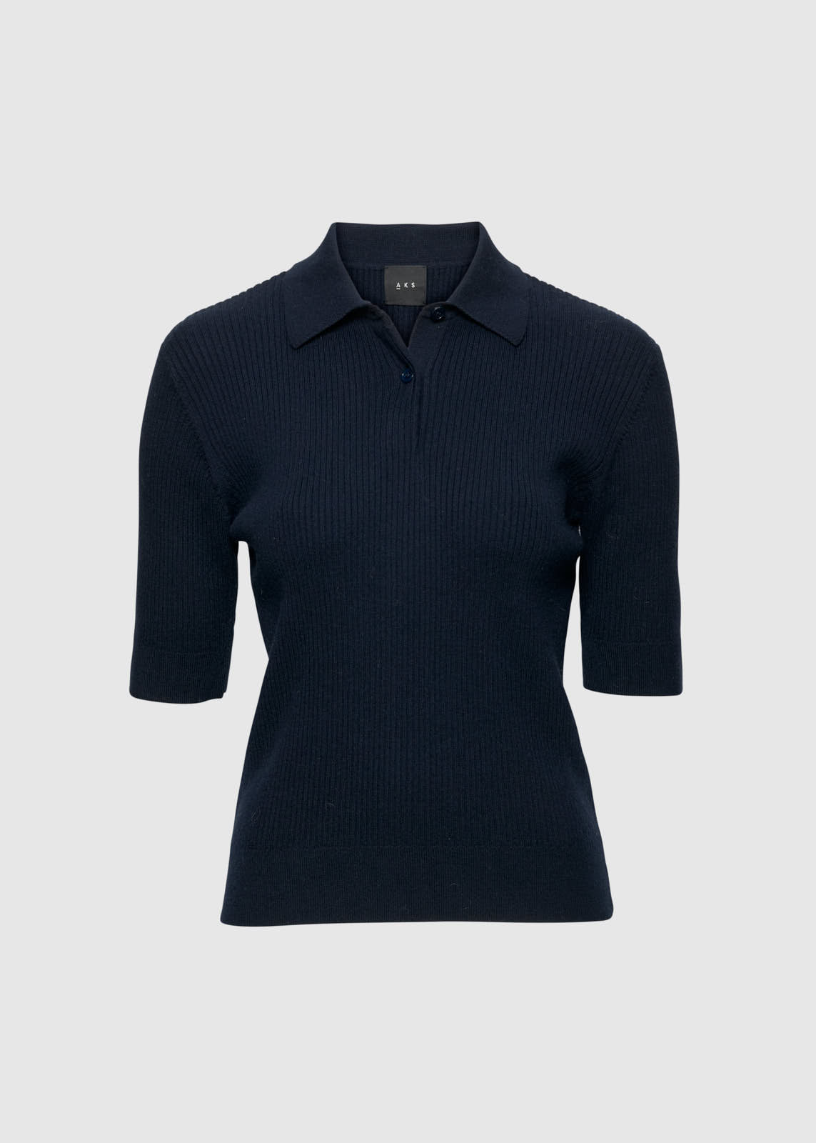 Christian Aks Ella Merino Polo Knit Knitwear 5070 Navy