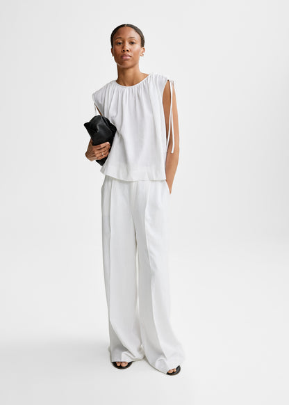 Christian Aks Gali Linen Top Tops 9001 White