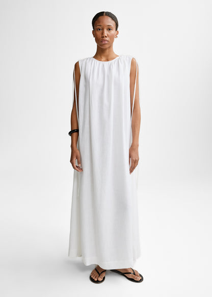Gia Linen Dress - White AKS LABEL Gia Linen Dress - White AKS LABEL