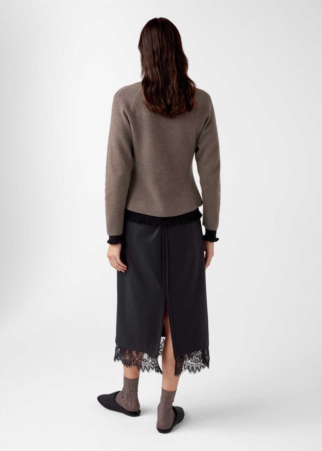 AKS LABEL International Ginny merino cardigan 02_Knitwear 8069 Espresso